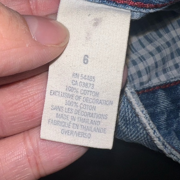 American Eagle Blue Cheeky Cutoff  Shorts Size 6 EUC - Picture 5 of 9